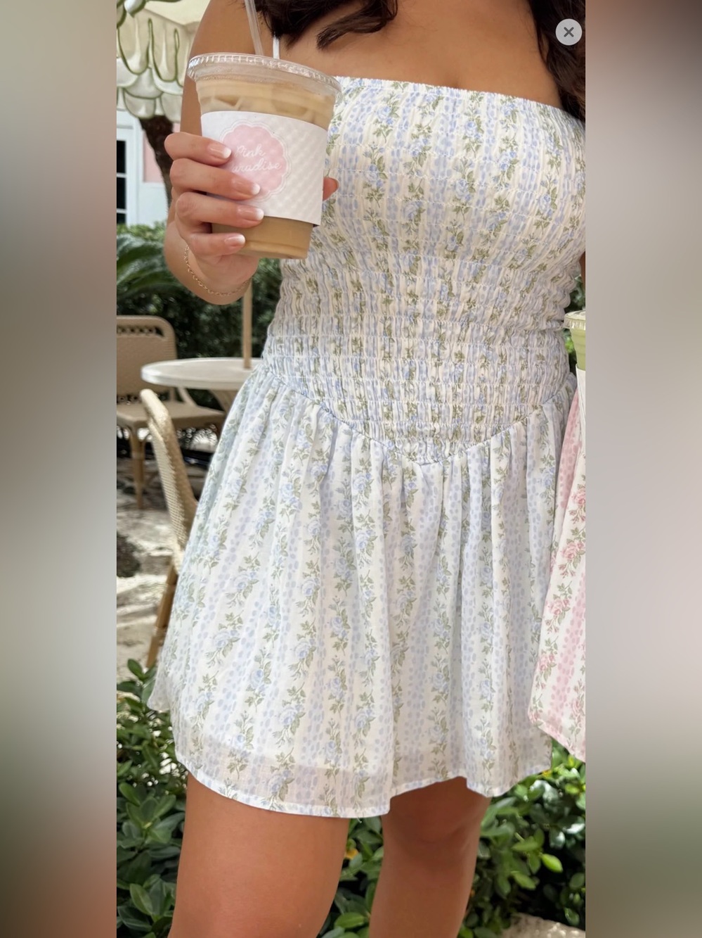 Smocked Floral Casual Dress